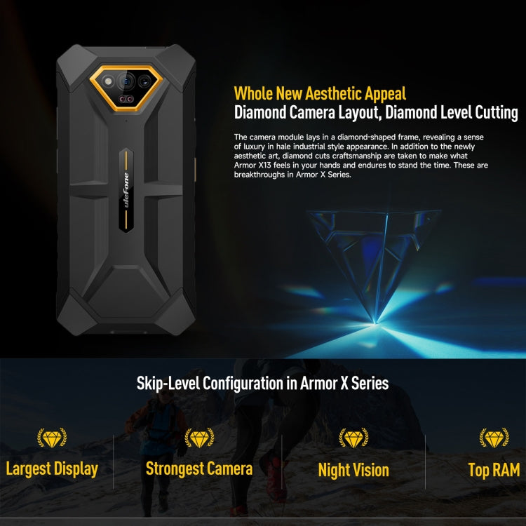Ulefone Armor X13, IP68/IP69K Rugged Phone, 6.52 inch Android 13 MediaTek Helio G36 Octa Core, Network: 4G, NFC, OTG Ulefone Armor X13, IP68/IP69K Rugged Phone, 6.52 inch Android 13 MediaTek Helio G36 Octa Core, Network: 4G, NFC, OTG